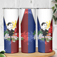 Philippines Rizal Day Skinny Tumbler Filipino Sampaguita Grunge Style - Polynesian Pride