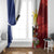 Philippines Rizal Day Window Curtain Filipino Sampaguita Grunge Style - Polynesian Pride
