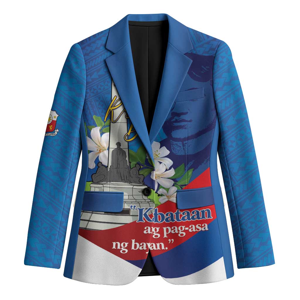 Philippines Rizal Day Blazer Filipino Motto Stella Polynesian Pattern - Polynesian Pride