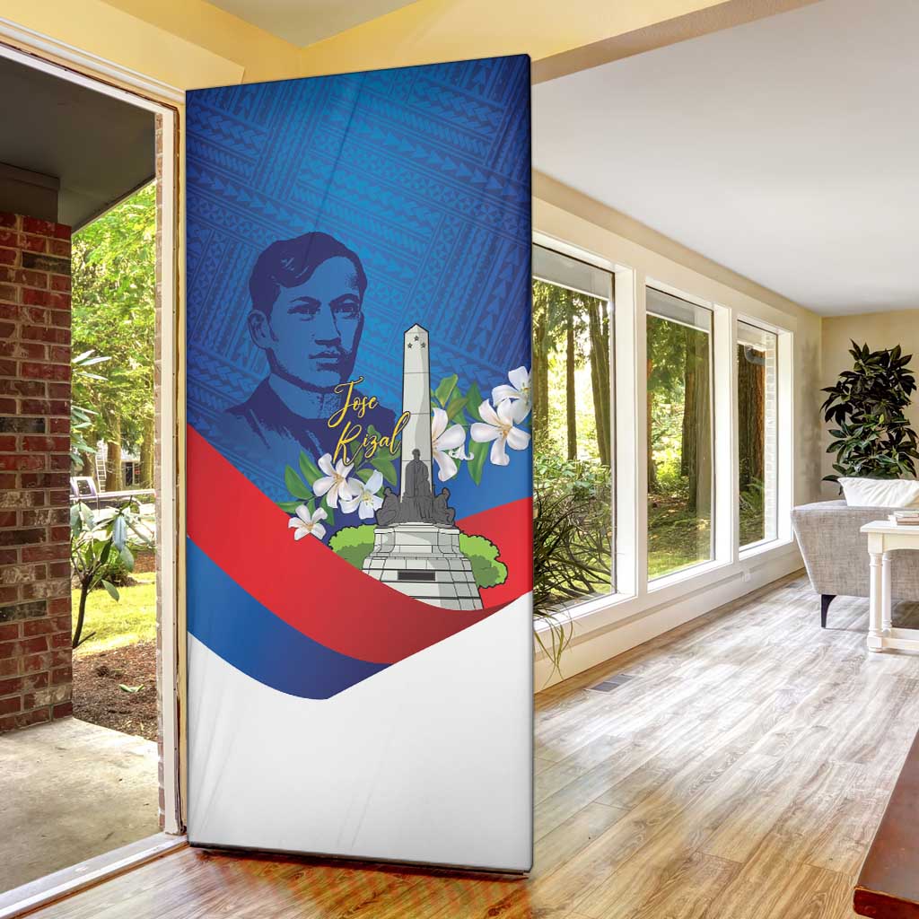 Philippines Rizal Day Door Cover Filipino Motto Stella Polynesian Pattern - Polynesian Pride