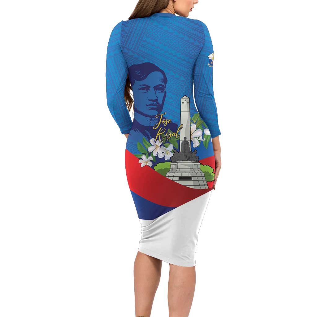 Philippines Rizal Day Family Matching Long Sleeve Bodycon Dress and Hawaiian Shirt Filipino Motto Stella Polynesian Pattern - Polynesian Pride