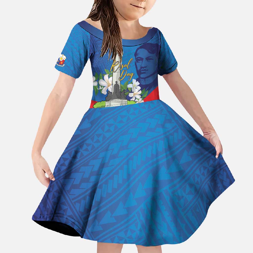 Philippines Rizal Day Family Matching Mermaid Dress and Hawaiian Shirt Filipino Motto Stella Polynesian Pattern - Polynesian Pride