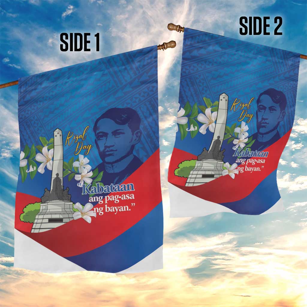 Philippines Rizal Day Garden Flag Filipino Motto Stella Polynesian Pattern - Polynesian Pride