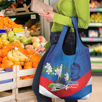 Philippines Rizal Day Grocery Bag Filipino Motto Stella Polynesian Pattern - Polynesian Pride