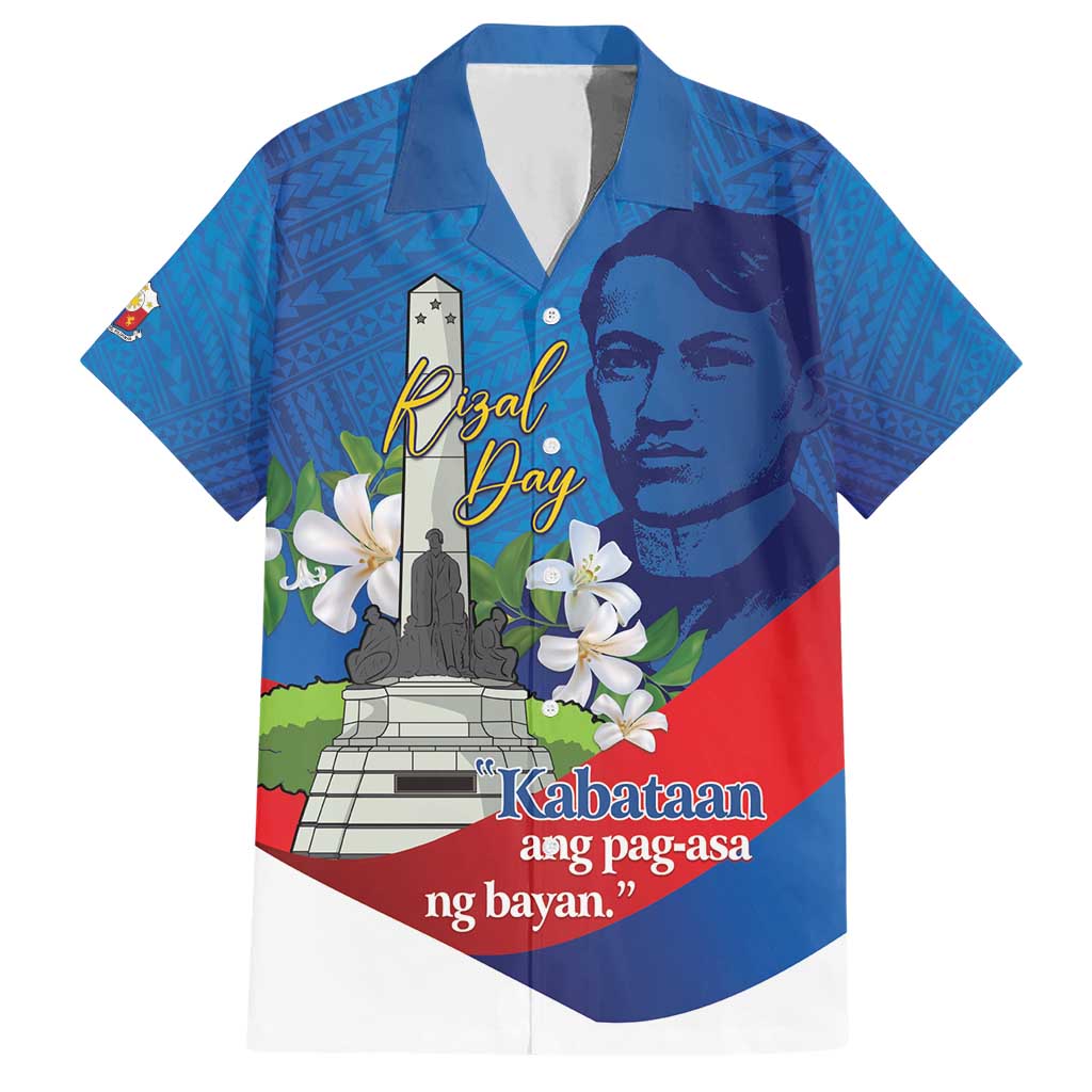 Philippines Rizal Day Hawaiian Shirt Filipino Motto Stella Polynesian Pattern LT14 Blue - Polynesian Pride