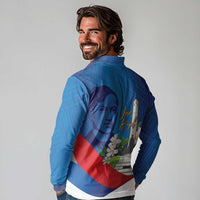 Philippines Rizal Day Long Sleeve Polo Shirt Filipino Motto Stella Polynesian Pattern - Polynesian Pride