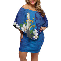 Philippines Rizal Day Off Shoulder Short Dress Filipino Motto Stella Polynesian Pattern - Polynesian Pride