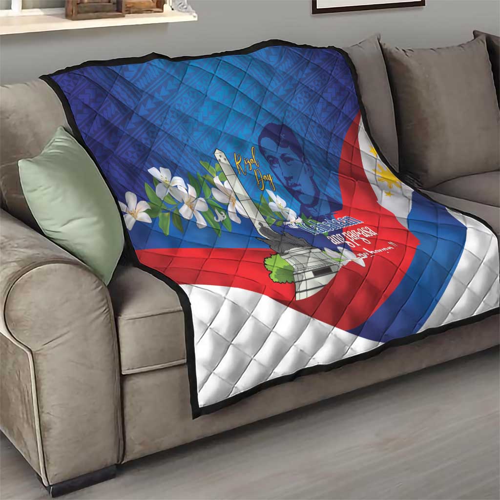 Philippines Rizal Day Quilt Filipino Motto Stella Polynesian Pattern - Polynesian Pride