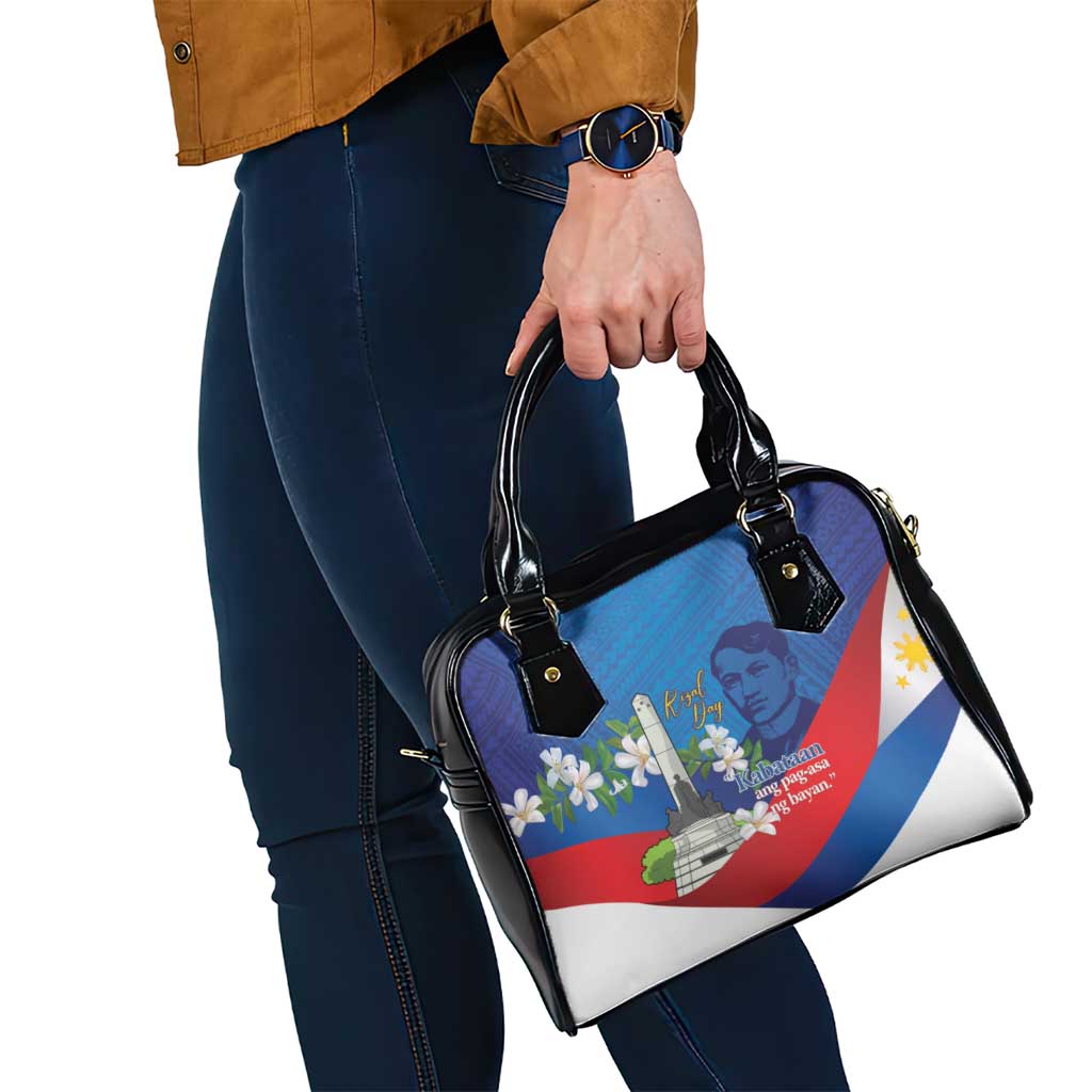 Philippines Rizal Day Shoulder Handbag Filipino Motto Stella Polynesian Pattern - Polynesian Pride