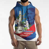 Philippines Rizal Day Sleeveless Hoodie Filipino Motto Stella Polynesian Pattern - Polynesian Pride