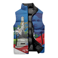 Philippines Rizal Day Sleeveless Puffer Jacket Filipino Motto Stella Polynesian Pattern - Polynesian Pride