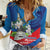 Philippines Rizal Day Women Casual Shirt Filipino Motto Stella Polynesian Pattern - Polynesian Pride