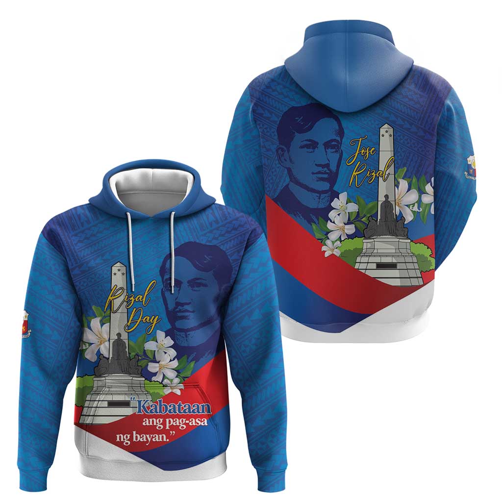 Philippines Rizal Day Zip Hoodie Filipino Motto Stella Polynesian Pattern - Polynesian Pride