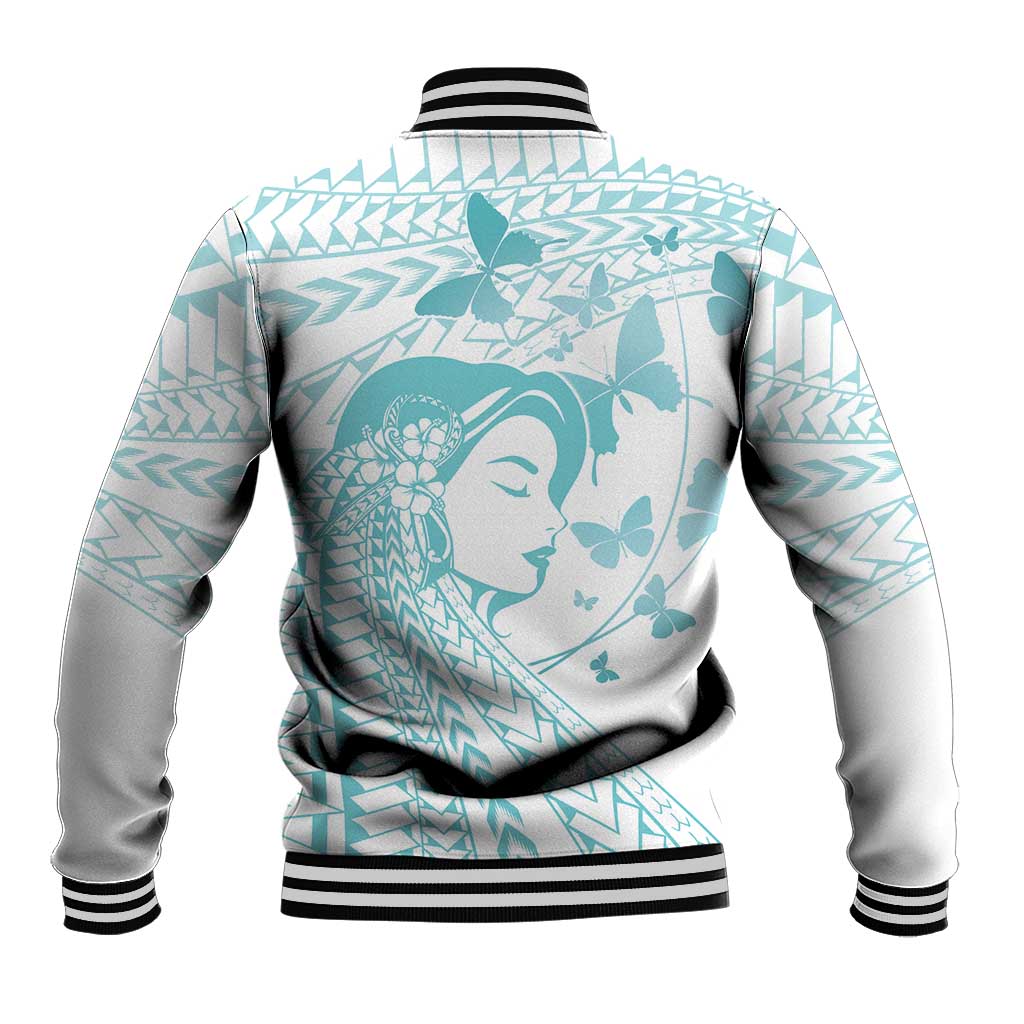Polynesia Cervical Cancer Awareness Month Baseball Jacket Polynesian Women Faith Hope Love!