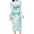 Polynesia Cervical Cancer Awareness Month Family Matching Long Sleeve Bodycon Dress and Hawaiian Shirt Polynesian Women Faith Hope Love!