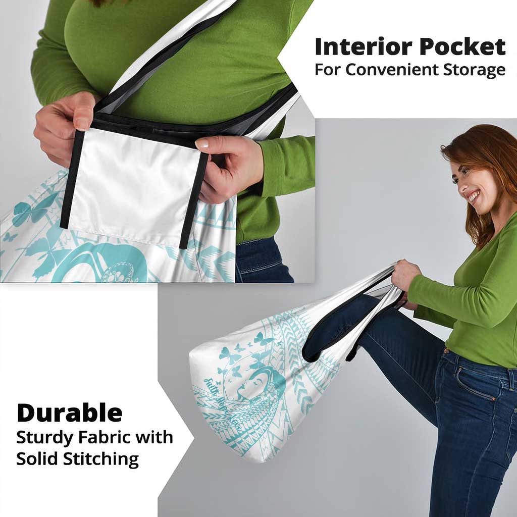 Polynesia Cervical Cancer Awareness Month Grocery Bag Polynesian Women Faith Hope Love!