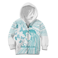 Polynesia Cervical Cancer Awareness Month Kid Hoodie Polynesian Women Faith Hope Love!