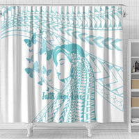 Polynesia Cervical Cancer Awareness Month Shower Curtain Polynesian Women Faith Hope Love!