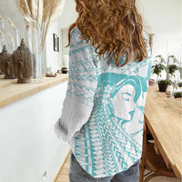 Polynesia Cervical Cancer Awareness Month Women Casual Shirt Polynesian Women Faith Hope Love!