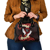 Polynesia AIDS Awareness Month Shoulder Handbag Take The Rights Path Polynesian Pattern