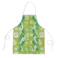 Aloha Hawaii Tuberose Lei Apron Tropical Vibes Green Color - Polynesian Pride