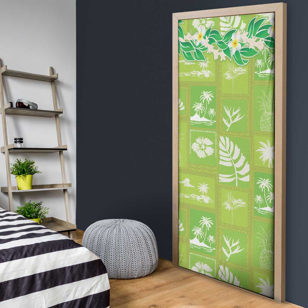 Aloha Hawaii Tuberose Lei Door Cover Tropical Vibes Green Color - Polynesian Pride