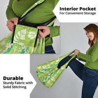 Aloha Hawaii Tuberose Lei Grocery Bag Tropical Vibes Green Color - Polynesian Pride