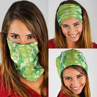 Aloha Hawaii Tuberose Lei Neck Gaiter Tropical Vibes Green Color - Polynesian Pride