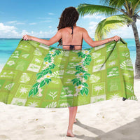 Aloha Hawaii Tuberose Lei Sarong Tropical Vibes Green Color - Polynesian Pride