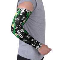 Aloha Hawaii Tuberose Lei Arm Sleeves Tropical Vibes Black Color - Polynesian Pride