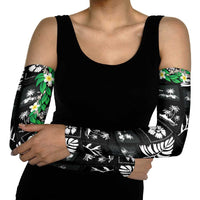 Aloha Hawaii Tuberose Lei Arm Sleeves Tropical Vibes Black Color - Polynesian Pride