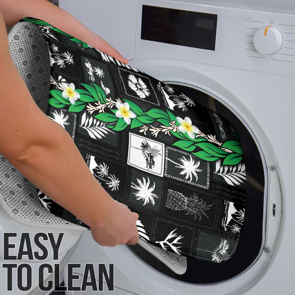 Aloha Hawaii Tuberose Lei Bathroom Set Tropical Vibes Black Color - Polynesian Pride