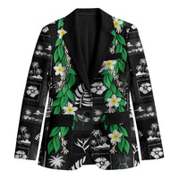 Aloha Hawaii Tuberose Lei Blazer Tropical Vibes Black Color - Polynesian Pride