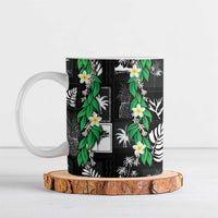 Aloha Hawaii Tuberose Lei Ceramic Mug Tropical Vibes Black Color - Polynesian Pride
