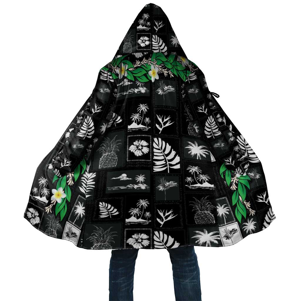 Aloha Hawaii Tuberose Lei Cloak Tropical Vibes Black Color - Polynesian Pride