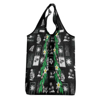 Aloha Hawaii Tuberose Lei Grocery Bag Tropical Vibes Black Color - Polynesian Pride