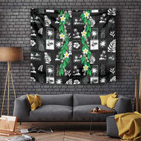 Aloha Hawaii Tuberose Lei Tapestry Tropical Vibes Black Color - Polynesian Pride
