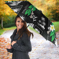 Aloha Hawaii Tuberose Lei Umbrella Tropical Vibes Black Color - Polynesian Pride