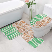 Aloha Hawaii Palaka Tuberose Lei Bathroom Set Hawaiian Quilt Seamless Style - Polynesian Pride