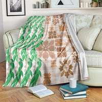 Aloha Hawaii Palaka Tuberose Lei Blanket Hawaiian Quilt Seamless Style - Polynesian Pride
