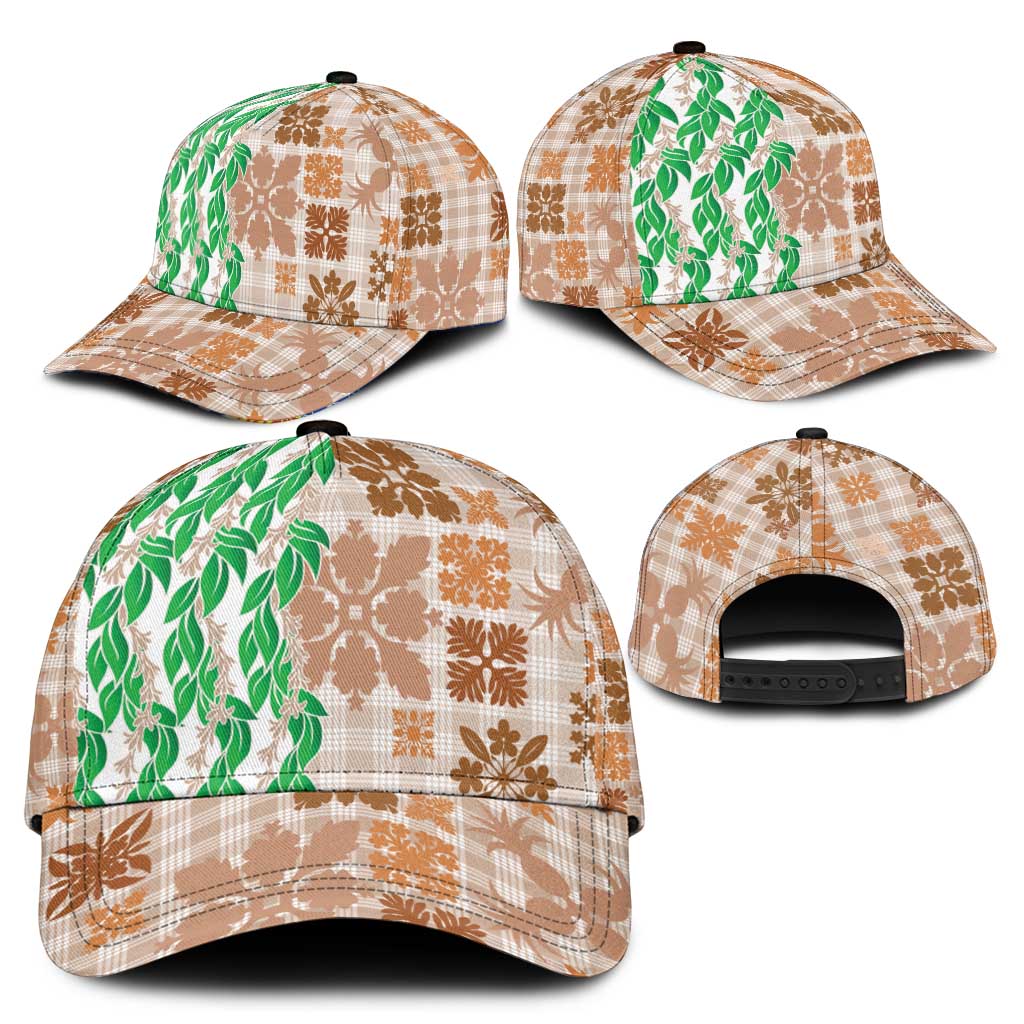 Aloha Hawaii Palaka Tuberose Lei Classic Cap Hawaiian Quilt Seamless Style - Polynesian Pride
