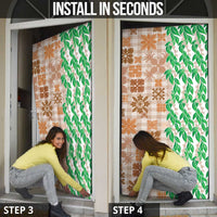 Aloha Hawaii Palaka Tuberose Lei Door Cover Hawaiian Quilt Seamless Style - Polynesian Pride