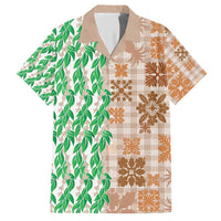 Aloha Hawaii Palaka Tuberose Lei Hawaiian Shirt Hawaiian Quilt Seamless Style - Polynesian Pride