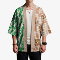 Aloha Hawaii Palaka Tuberose Lei Kimono Hawaiian Quilt Seamless Style - Polynesian Pride