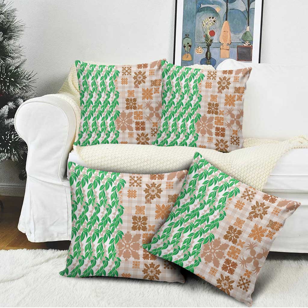 Aloha Hawaii Palaka Tuberose Lei Pillow Cover Hawaiian Quilt Seamless Style - Polynesian Pride