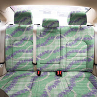 Pastel Green Hawaii Palaka Honohono Pikake Back Car Seat Cover Hawaiian Orchid Lei Polynesian Pattern - Polynesian Pride