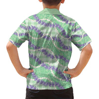 Pastel Green Hawaii Palaka Honohono Pikake Hawaiian Shirt Hawaiian Orchid Lei Polynesian Pattern - Polynesian Pride