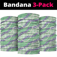 Pastel Green Hawaii Palaka Honohono Pikake Neck Gaiter Hawaiian Orchid Lei Polynesian Pattern - Polynesian Pride