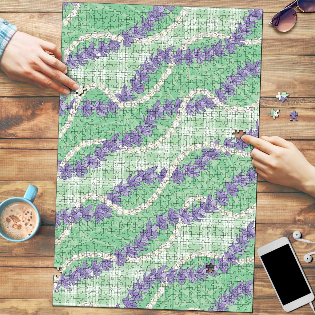 Pastel Green Hawaii Palaka Honohono Pikake Puzzle Hawaiian Orchid Lei Polynesian Pattern LT14 Pastel Green - Polynesian Pride