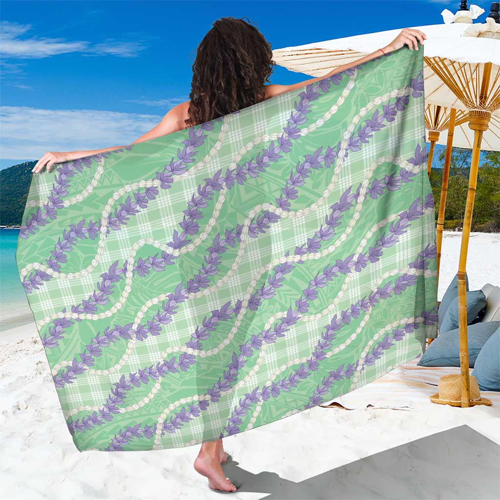 Pastel Green Hawaii Palaka Honohono Pikake Sarong Hawaiian Orchid Lei Polynesian Pattern LT14 One Size 44 x 66 inches Pastel Green - Polynesian Pride